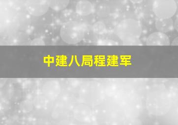 中建八局程建军