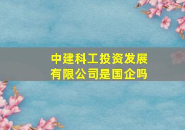 中建科工投资发展有限公司是国企吗