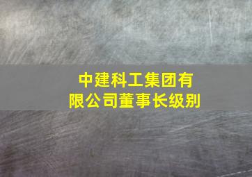 中建科工集团有限公司董事长级别