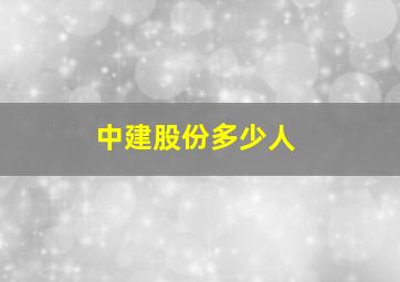 中建股份多少人