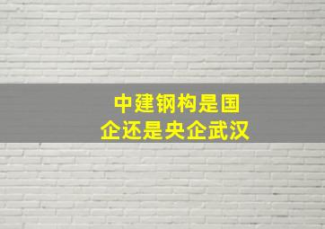 中建钢构是国企还是央企武汉