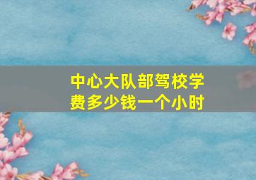 中心大队部驾校学费多少钱一个小时