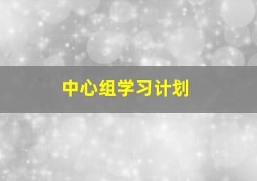 中心组学习计划