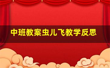 中班教案虫儿飞教学反思