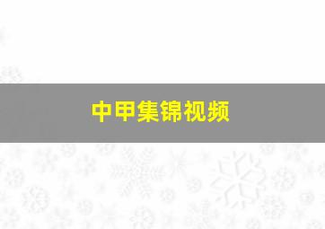 中甲集锦视频