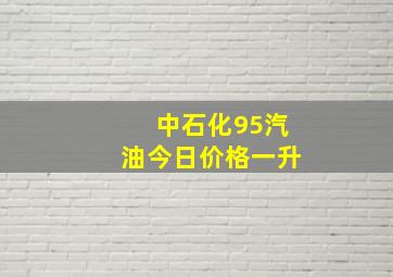 中石化95汽油今日价格一升