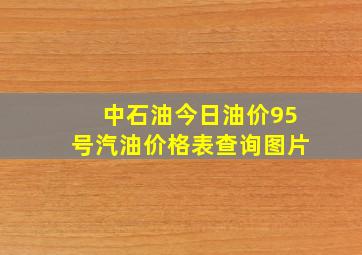 中石油今日油价95号汽油价格表查询图片