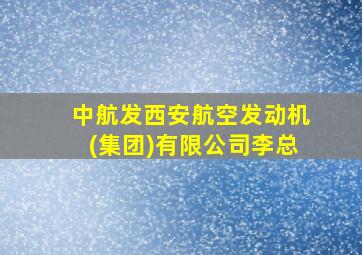 中航发西安航空发动机(集团)有限公司李总