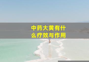 中药大黄有什么疗效与作用