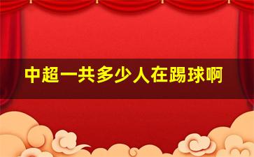 中超一共多少人在踢球啊