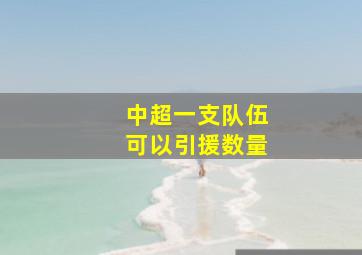 中超一支队伍可以引援数量