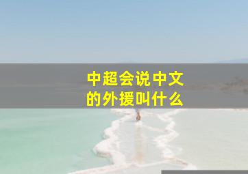 中超会说中文的外援叫什么