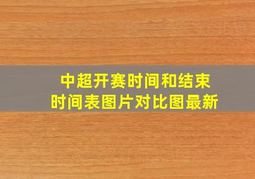 中超开赛时间和结束时间表图片对比图最新