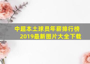 中超本土球员年薪排行榜2019最新图片大全下载