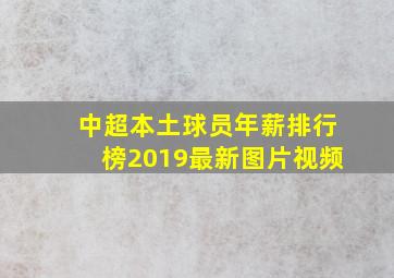 中超本土球员年薪排行榜2019最新图片视频