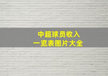 中超球员收入一览表图片大全