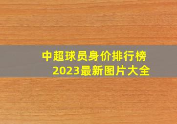 中超球员身价排行榜2023最新图片大全