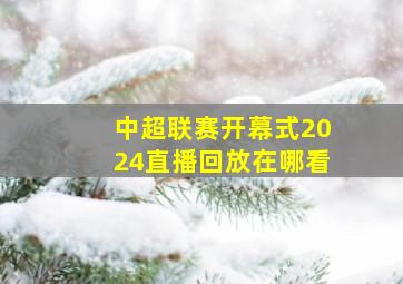 中超联赛开幕式2024直播回放在哪看