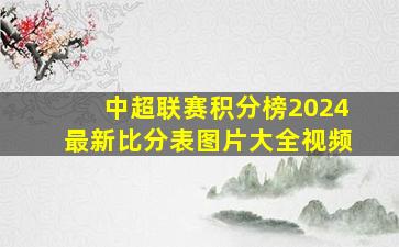 中超联赛积分榜2024最新比分表图片大全视频