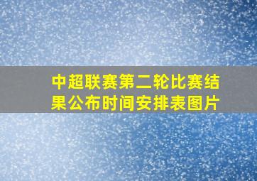 中超联赛第二轮比赛结果公布时间安排表图片