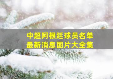 中超阿根廷球员名单最新消息图片大全集