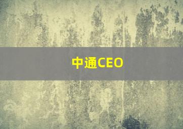 中通CEO