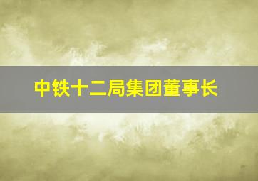 中铁十二局集团董事长