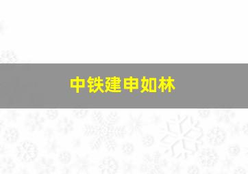 中铁建申如林