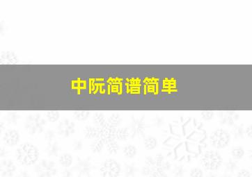 中阮简谱简单