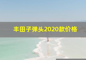 丰田子弹头2020款价格