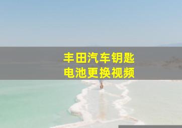 丰田汽车钥匙电池更换视频