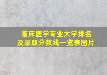 临床医学专业大学排名及录取分数线一览表图片