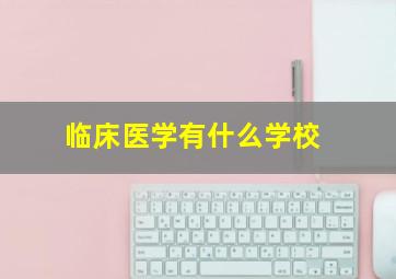 临床医学有什么学校