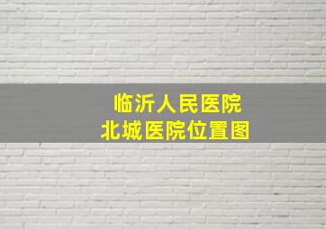 临沂人民医院北城医院位置图