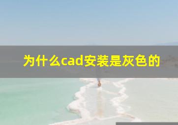 为什么cad安装是灰色的