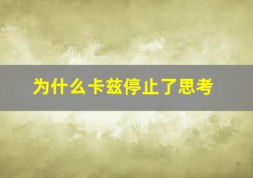 为什么卡兹停止了思考