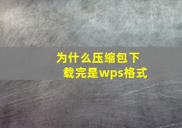 为什么压缩包下载完是wps格式