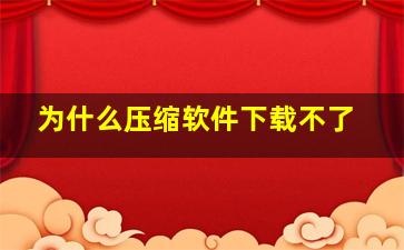 为什么压缩软件下载不了