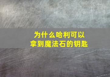 为什么哈利可以拿到魔法石的钥匙