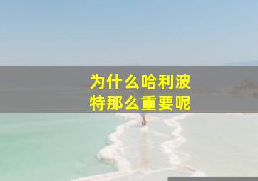 为什么哈利波特那么重要呢