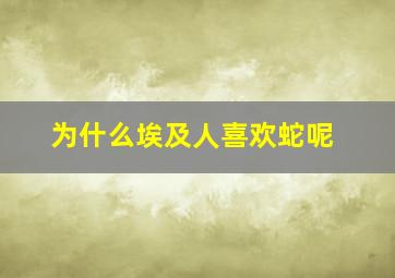 为什么埃及人喜欢蛇呢