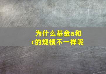 为什么基金a和c的规模不一样呢