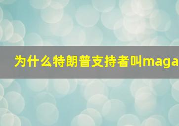 为什么特朗普支持者叫maga