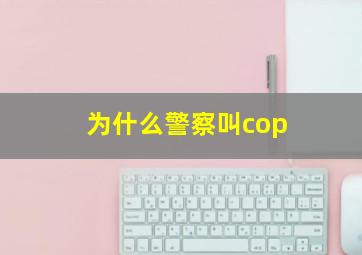 为什么警察叫cop