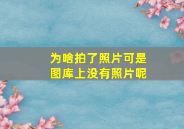 为啥拍了照片可是图库上没有照片呢