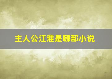 主人公江淮是哪部小说