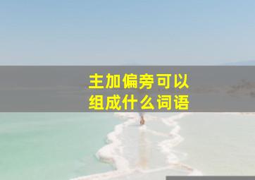 主加偏旁可以组成什么词语