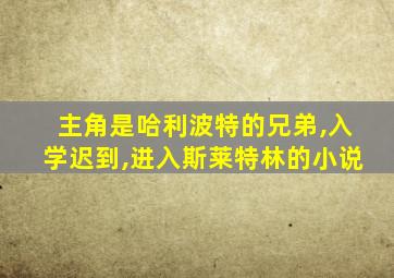 主角是哈利波特的兄弟,入学迟到,进入斯莱特林的小说