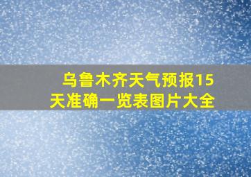 乌鲁木齐天气预报15天准确一览表图片大全