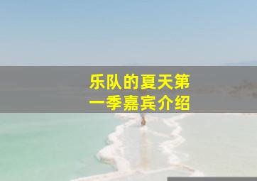 乐队的夏天第一季嘉宾介绍